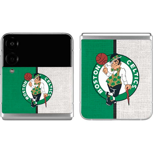 NBA Boston Celtics Canvas Galaxy Z Flip4 5G Skin